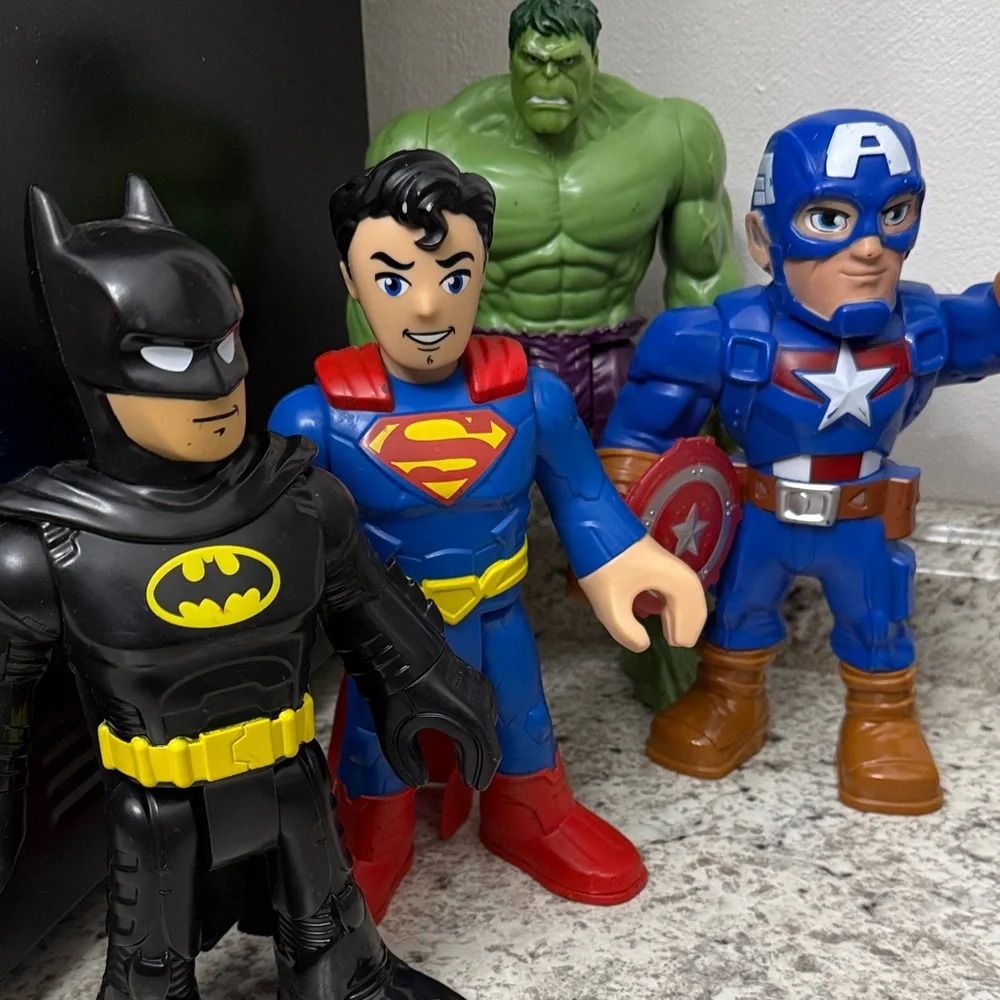 Fisher Price Imaginext Superhero Action Batman, Captain America, the Hulk - Picture 1 of 6